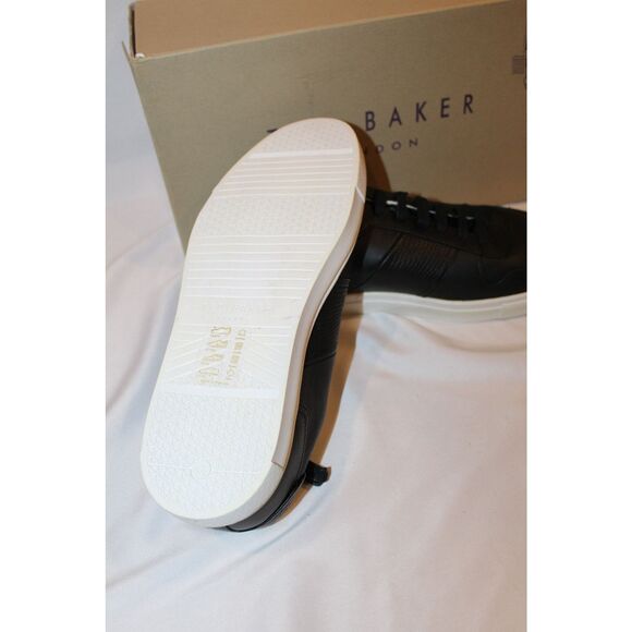 NIB MEN'S TED BAKER COPPOL BLACK LEATHER SNEAKERS SZ EU 42 US 9 - Picture 7 of 7